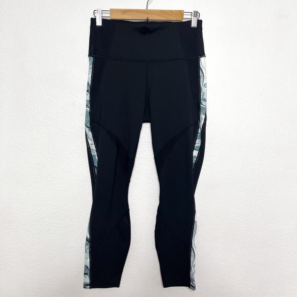 Athleta Black Marble Precision 7/8 Tight High Rise Size Medium - Picture 1 of 9